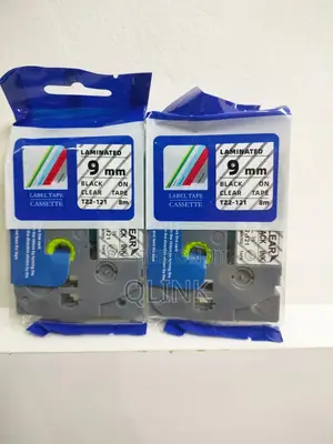 Brother Tz2-121 9mm X 8m Black On Clear Label Tape