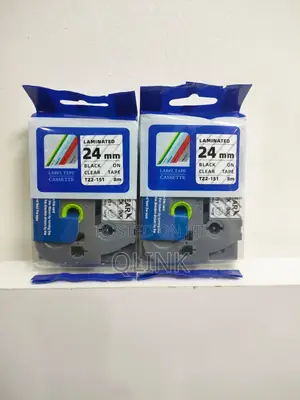 Brother Tz2-251 24mm X 8m Black On Clear Tape