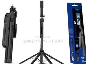 C12 Ai Tracking Selfie Stick and Tripod With Lights