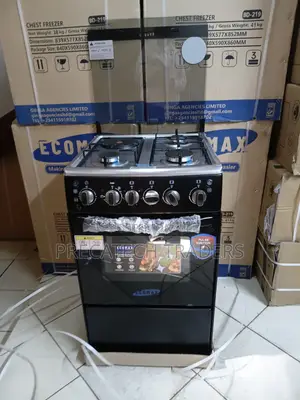 3+1 Ecomax 50x55 Freestanding Cooker – Black