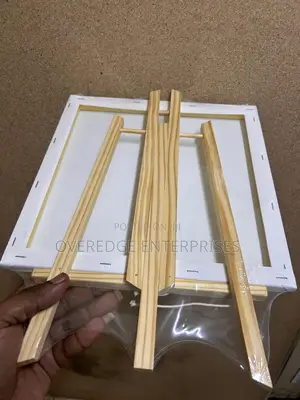 Wooden Easel Stand With a Canvas Board