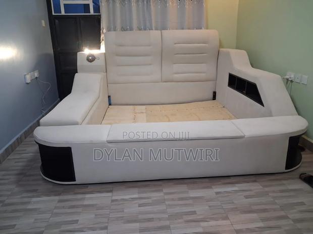 Multifunctional King Size Bed Frame, Modern Luxury Smart Bed - thumbnail 4