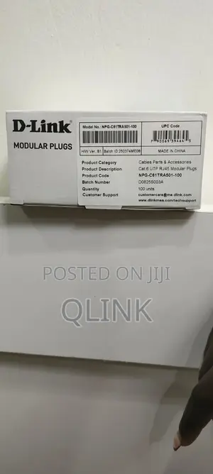 D-Link Rj45 Cat6 Connectors 100 PCS