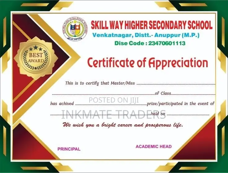 Executive Certificate Printing Services