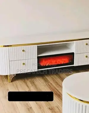 Tv Stand Elegant Entertainment Unit With Led Fireplace