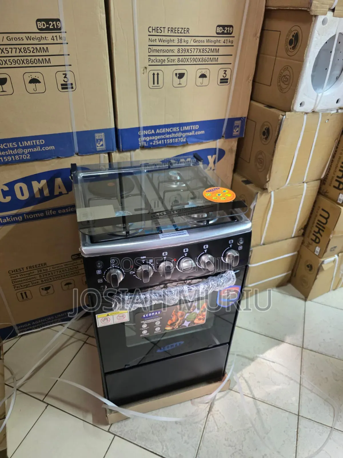3 Gas +1electric Ecomax Standing Cooker