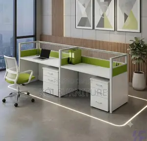 Office Workstation; Two Users Straight Office Convertible Workstation