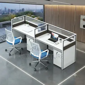 Office Workstation; Two Users Straight Office Convertible Workstation
