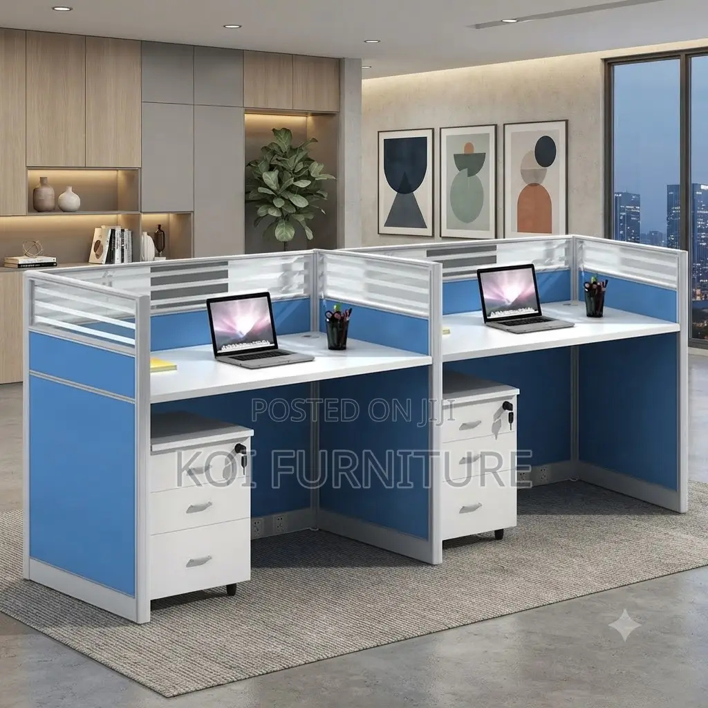 Office Workstation; Two Users Straight Office Convertible Workstation
