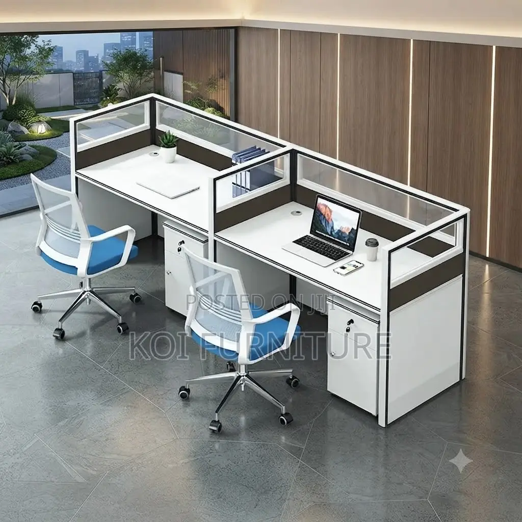 Office Workstation; Two Users Straight Office Convertible Workstation