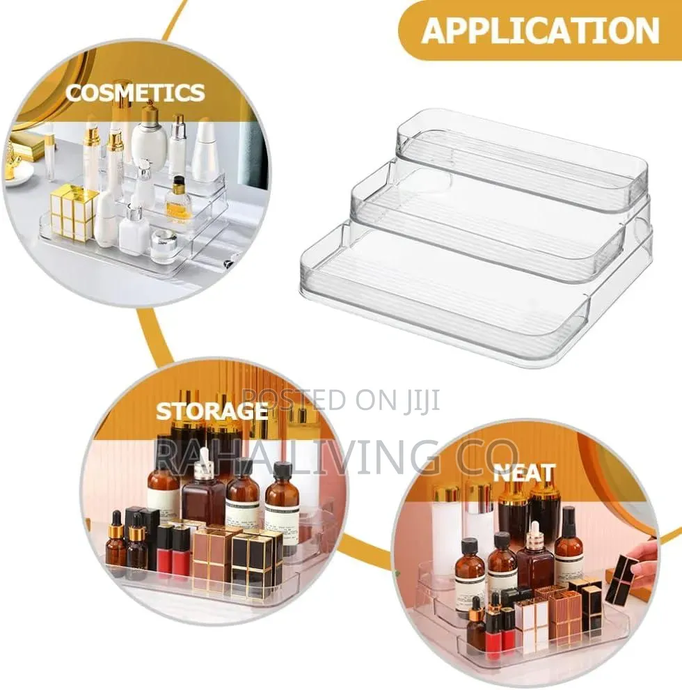 3-Tier Multipurpose Shelf – Cosmetic, Perfume Kitchen Organizer Rack
