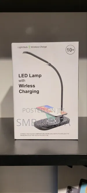 Stylish Led Lamp With Wireless Charging For Home And Office Use