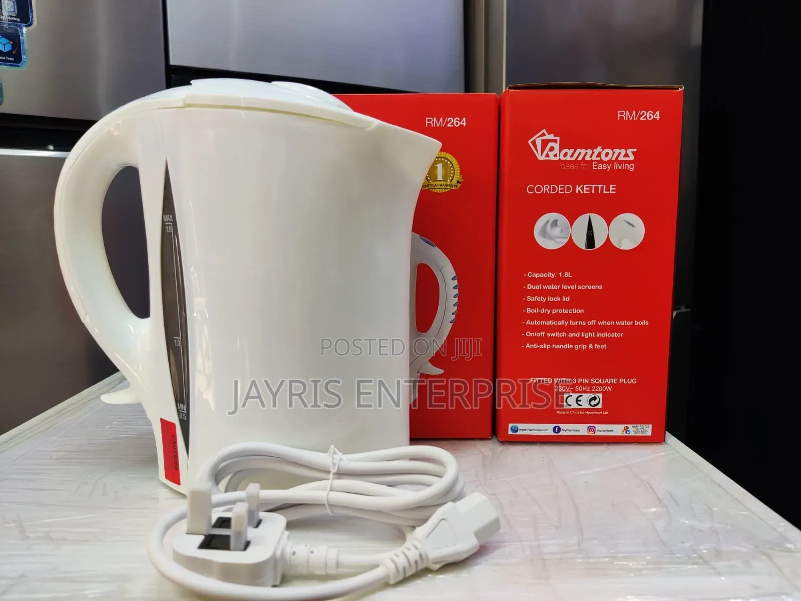 *Ramtons Kettle Corded 1.7l Rm264