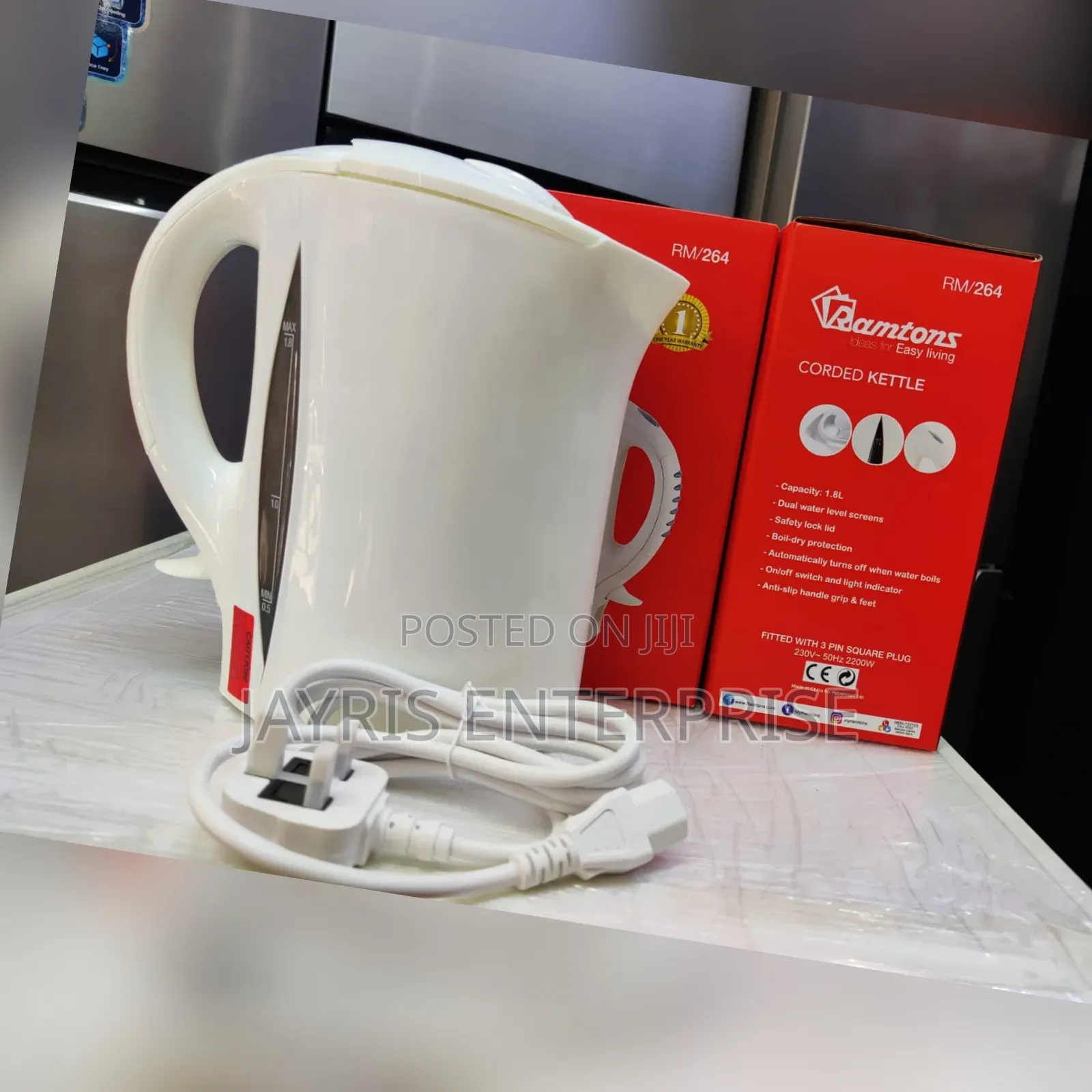 *Ramtons Kettle Corded 1.7l Rm264