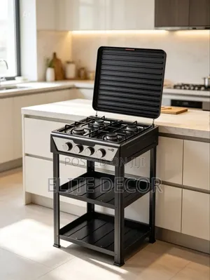 Starlux 4 Burner Gas Cooker With Shelves – Modern Kitchen Appliances