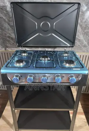 Starlux 5 Burner Standing Cooker With Shelves
