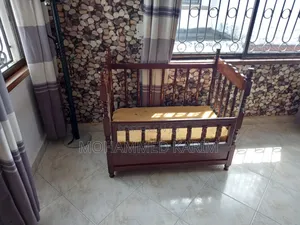 Wooden Baby Cot With Matress