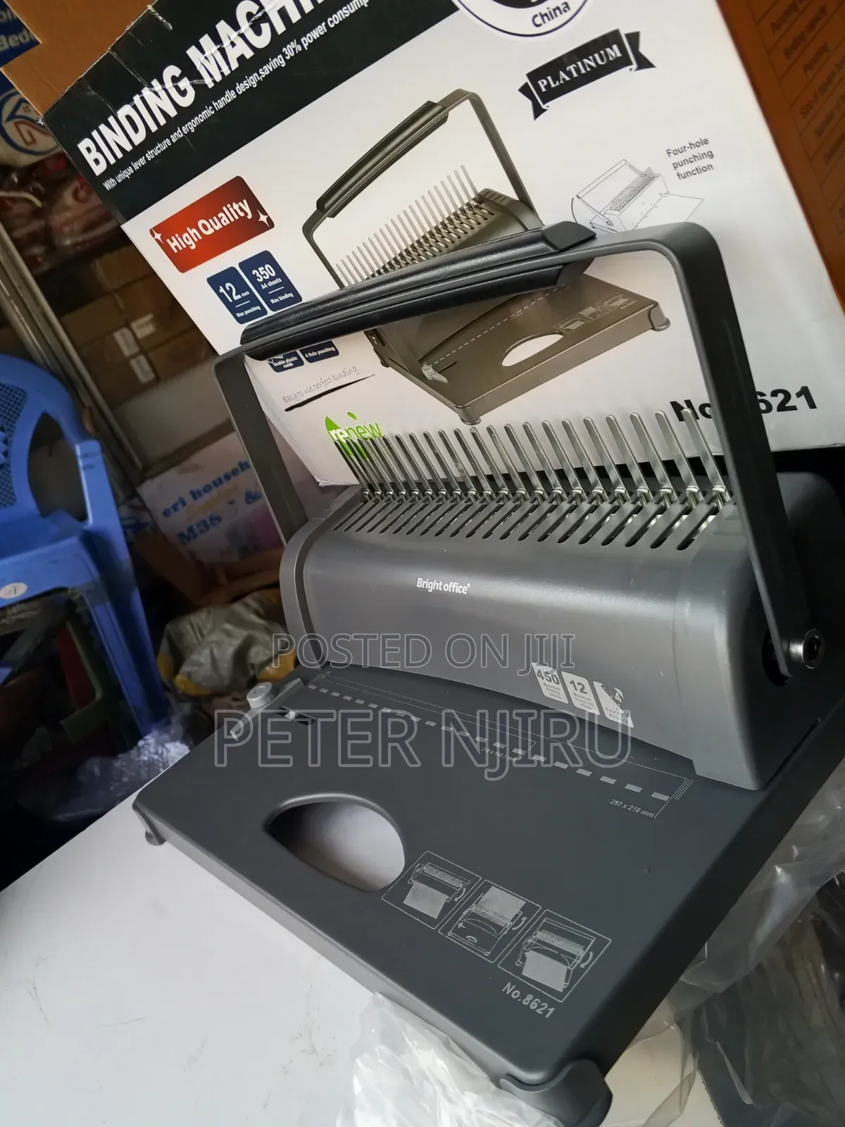 Bright Office 8261 Manual Comb Binding Machine