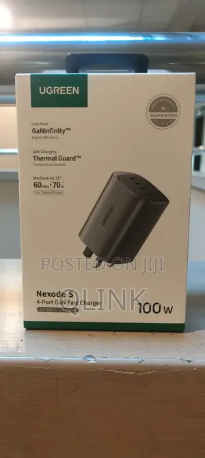 Ugreen Nexode Pro 100w 3-Port Gan Fast Charger Set Uk