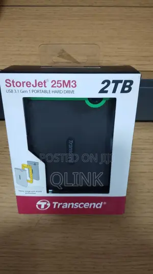 Transcend 2tb USB 3.1 Storejet 25m3 Portable Hard Drive .