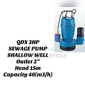 QDX 3hp Sewage Pump Shallow Well 2 Inch Outlet 15m Head