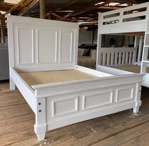 White Queen Bed Size 5 by 6 + Free Delivery