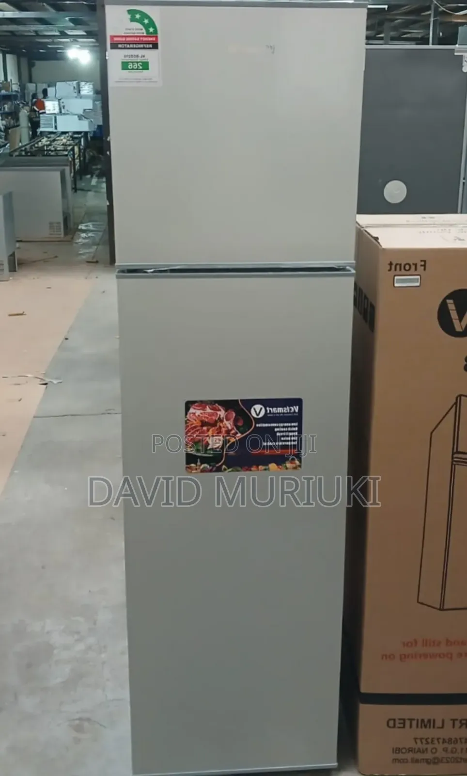 Silver Volsmart 172litres Double Door Refrigerator.