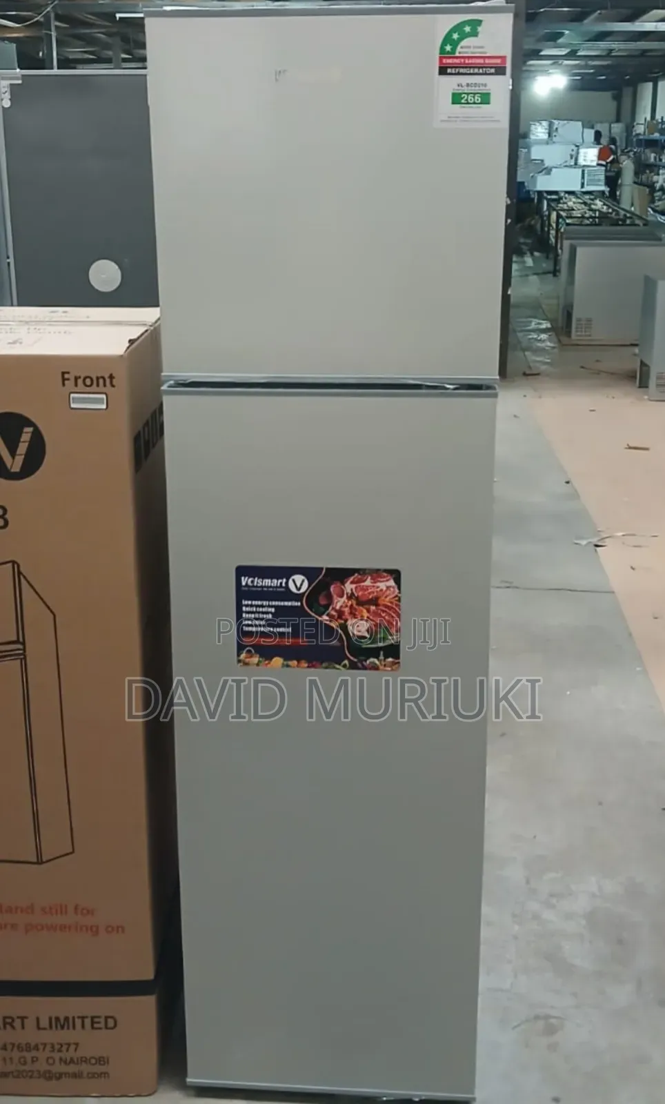 Silver Volsmart 172litres Double Door Refrigerator.