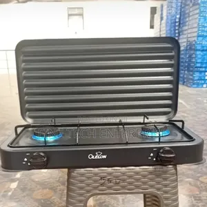 Olelon 2 Burner Gas Stove Cooker With Cover Lid