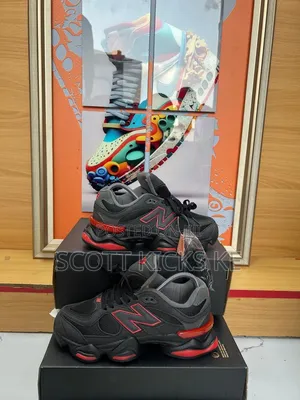 New Balance 9060 Black Red Sneakers