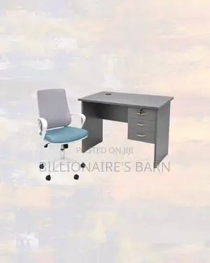 Practical 1m Desk and White Mid-Back Mesh Chair for Desk Organisation