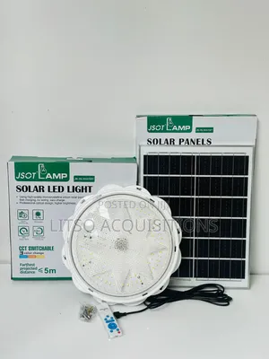 Solar Led Ceiling Light With Solar Panel Remote Control 3 Color