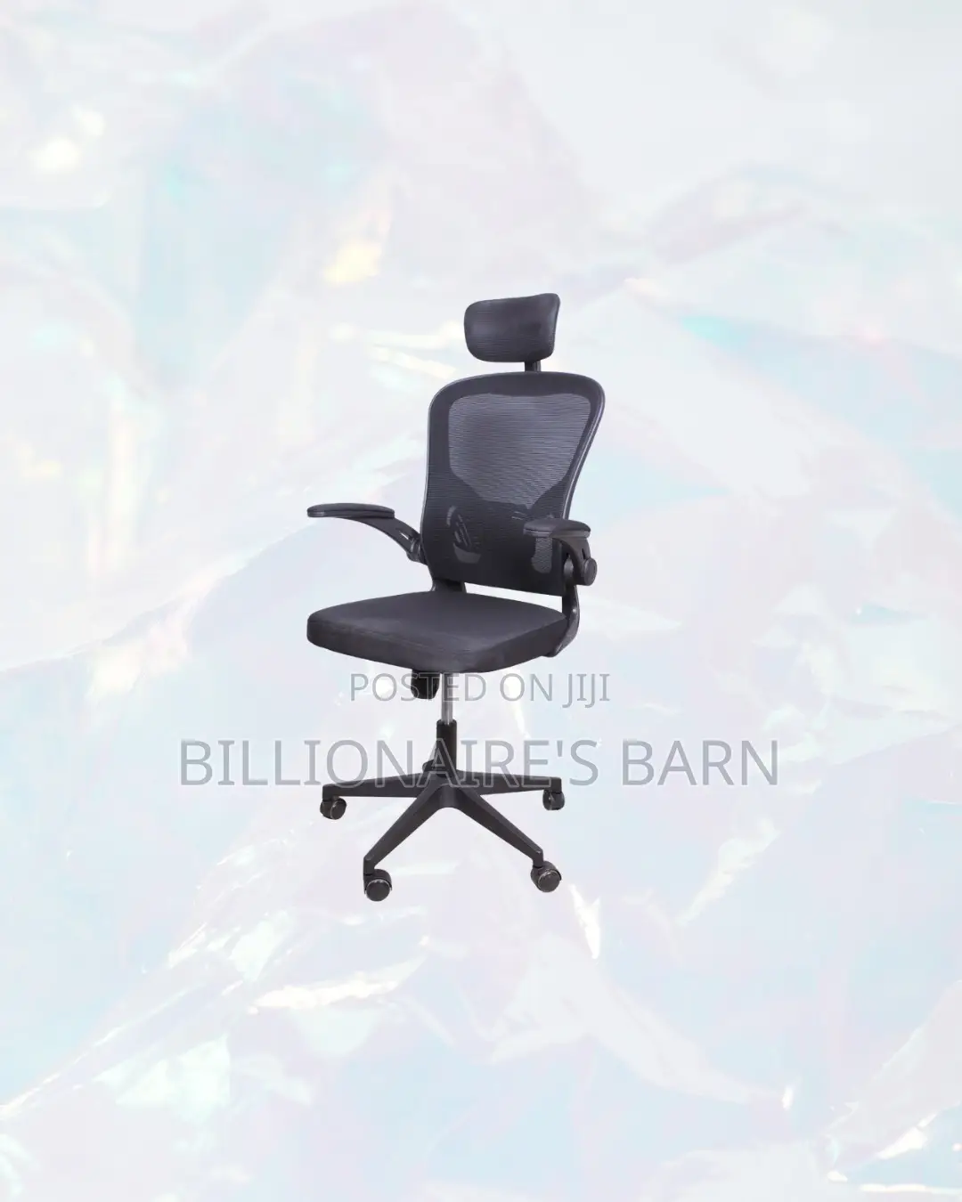 Practical Grey Ergonomic Office Chair With Headrest for Desk Use
