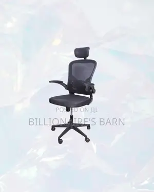 Practical Grey Ergonomic Office Chair With Headrest for Desk Use