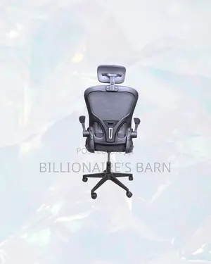 Practical Grey Ergonomic Office Chair With Headrest for Desk Use