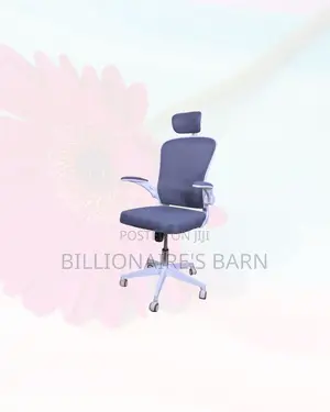 Practical White Ergonomic Office Chair With Headrest for Desk Use