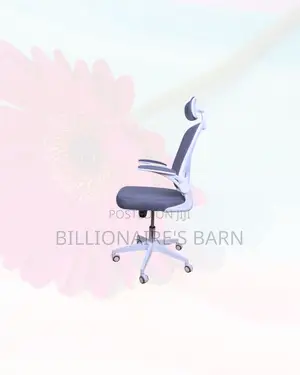 Practical White Ergonomic Office Chair With Headrest for Desk Use