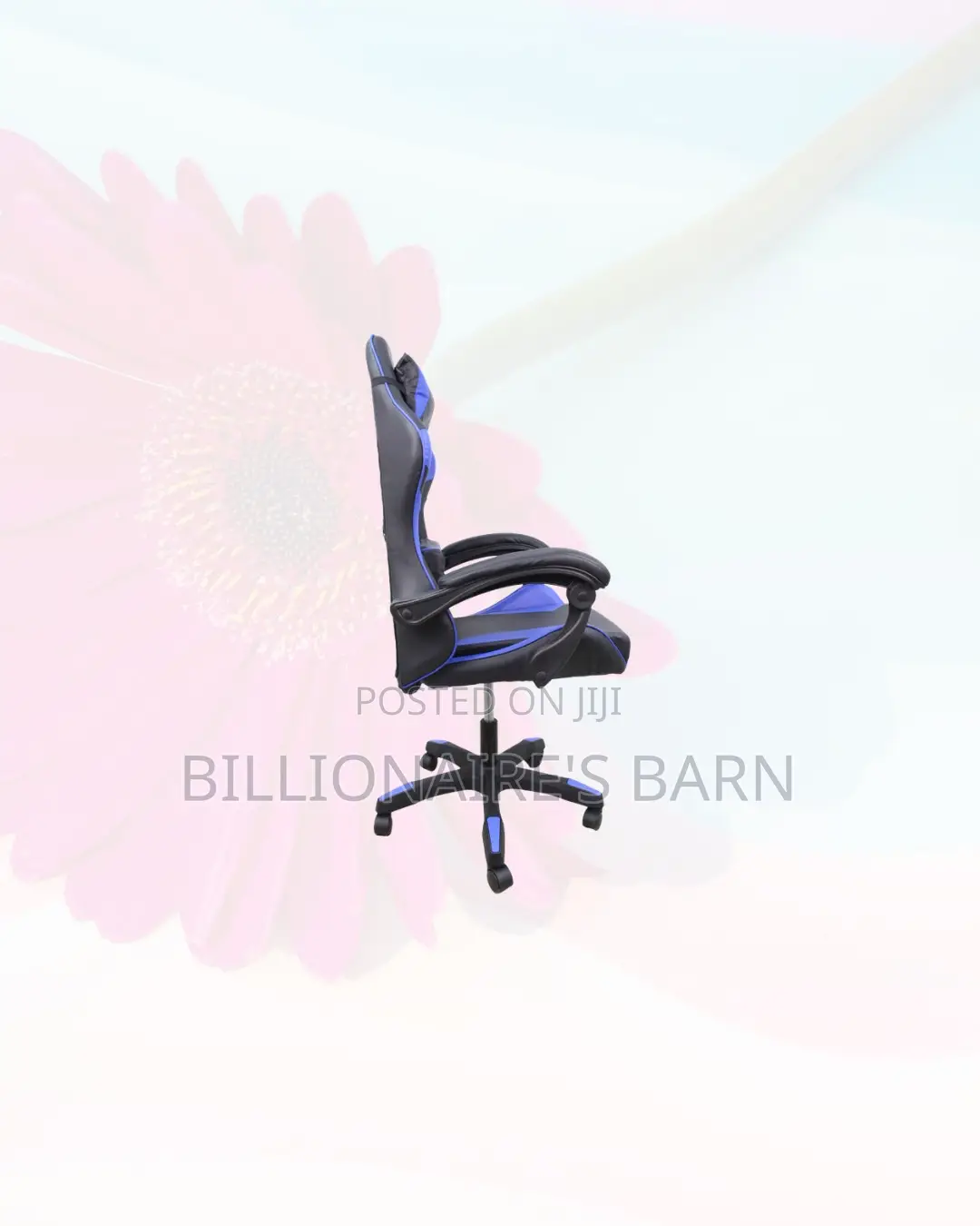 Practical Blue Racing Gaming Chair Ergonomic Support for Gaming Use