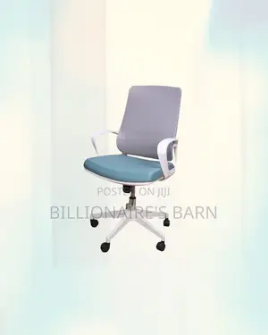 Practical White Mid Back Mesh Office Chair for Small Office Layouts