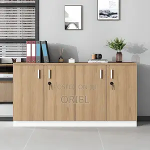 Office Credenza : Four-Door Wooden Office Credenza
