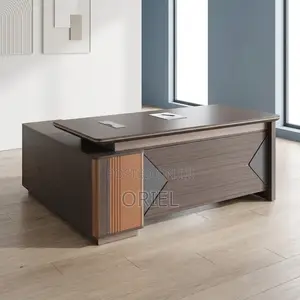 Office Desk : 1.6m Grey Oak Modern Desk