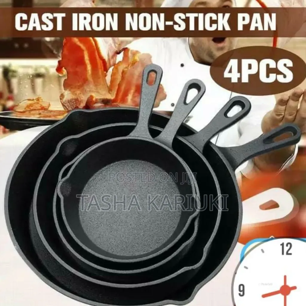 Cast Iron Pan 4 PCS
