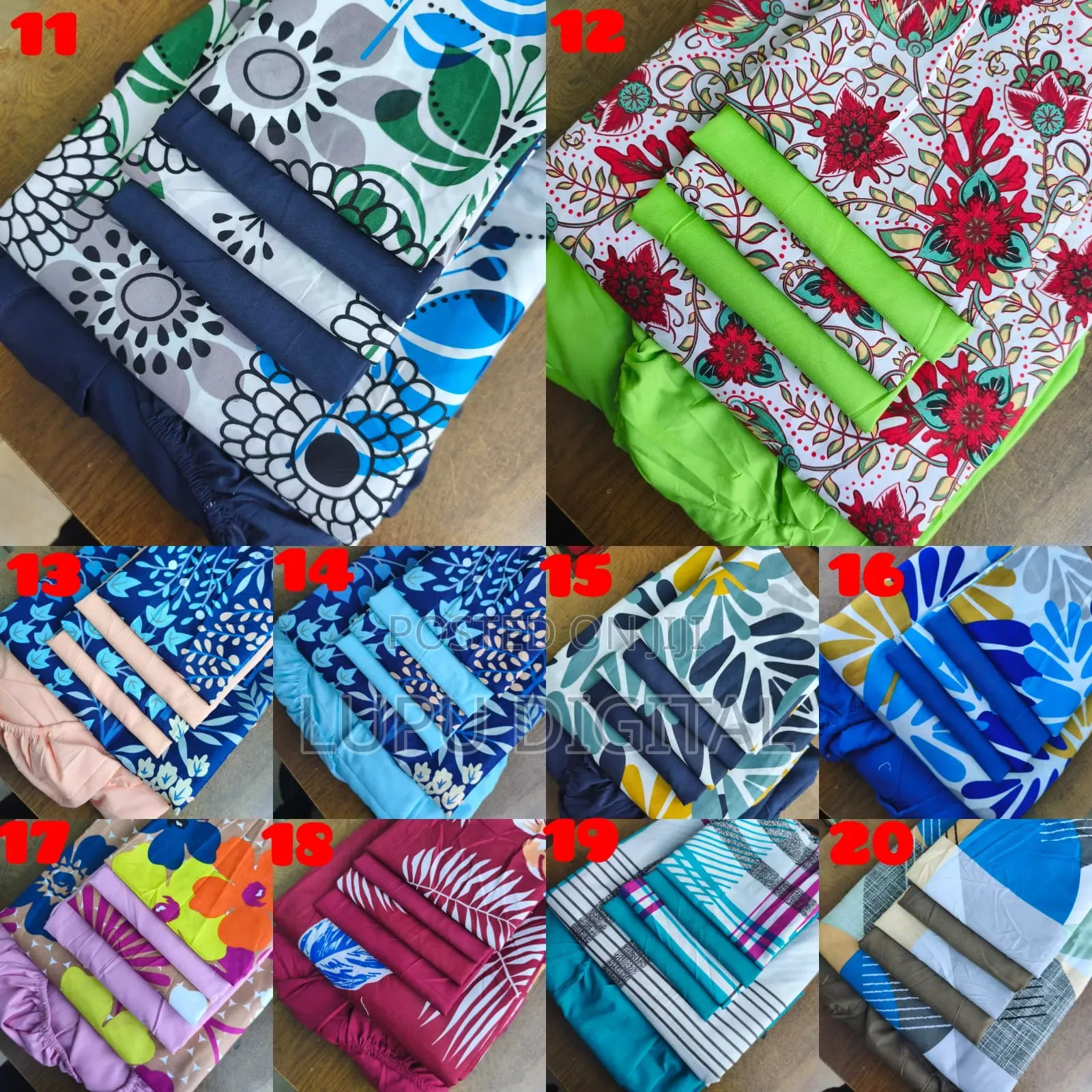 7*8 1 Fitted Bedsheets,1 Flat and 4 Pillow Cases