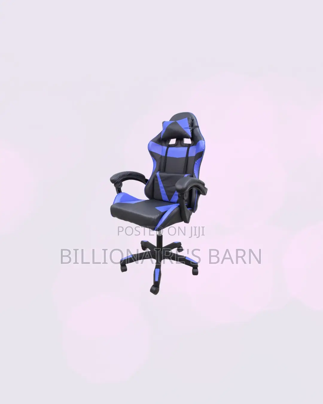 Practical Blue Gaming Chair Ergonomic Support for Executive Style
