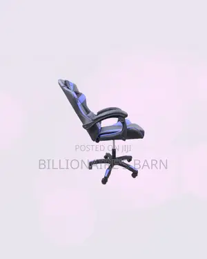 Practical Blue Gaming Chair Ergonomic Support for Executive Style