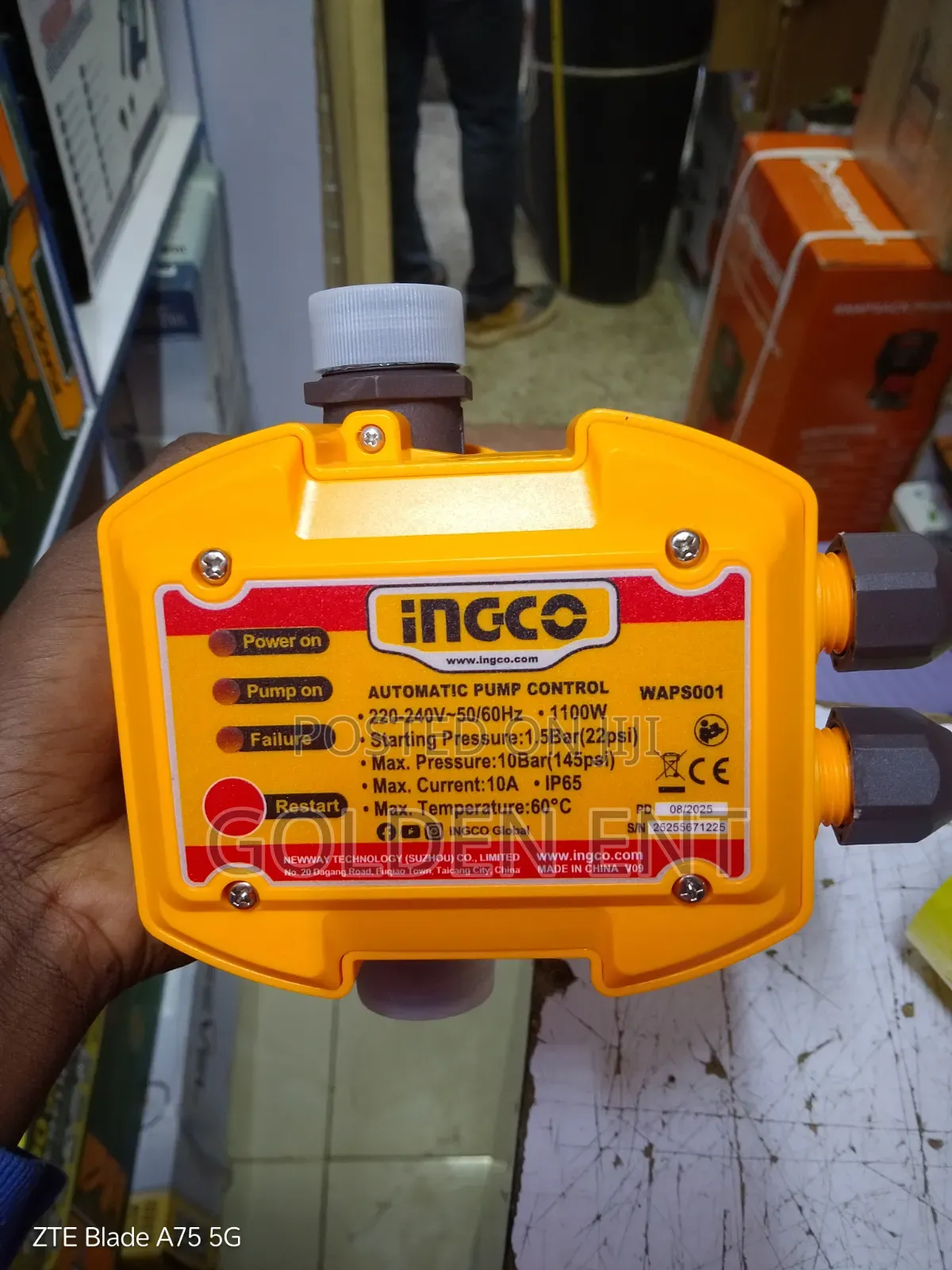 Ingco 1100w Pump Control/ Quality Pump Control