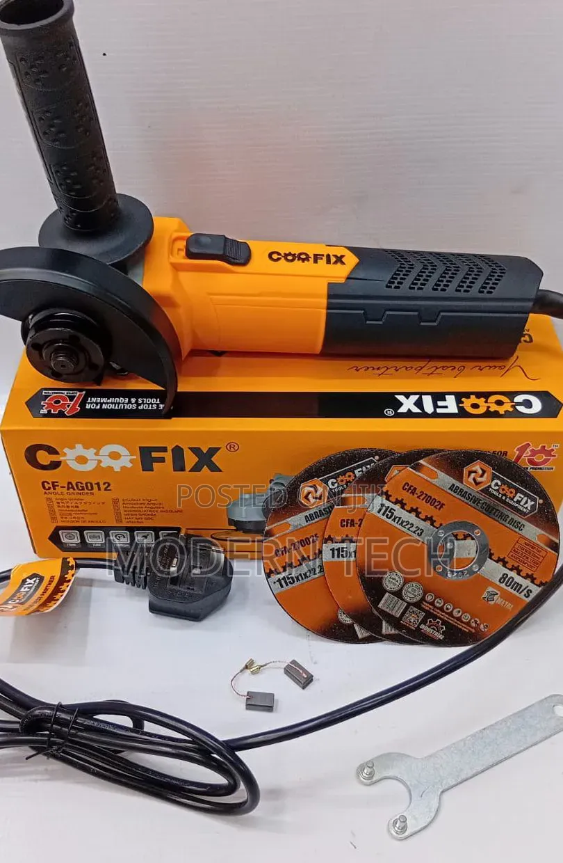 Coofix 4.5" Angle Grinder With 3 Free Cutting Discs