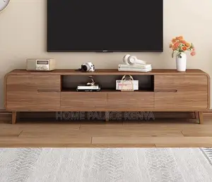 Tv Stand: Elite Mahogany Long Tv Unit