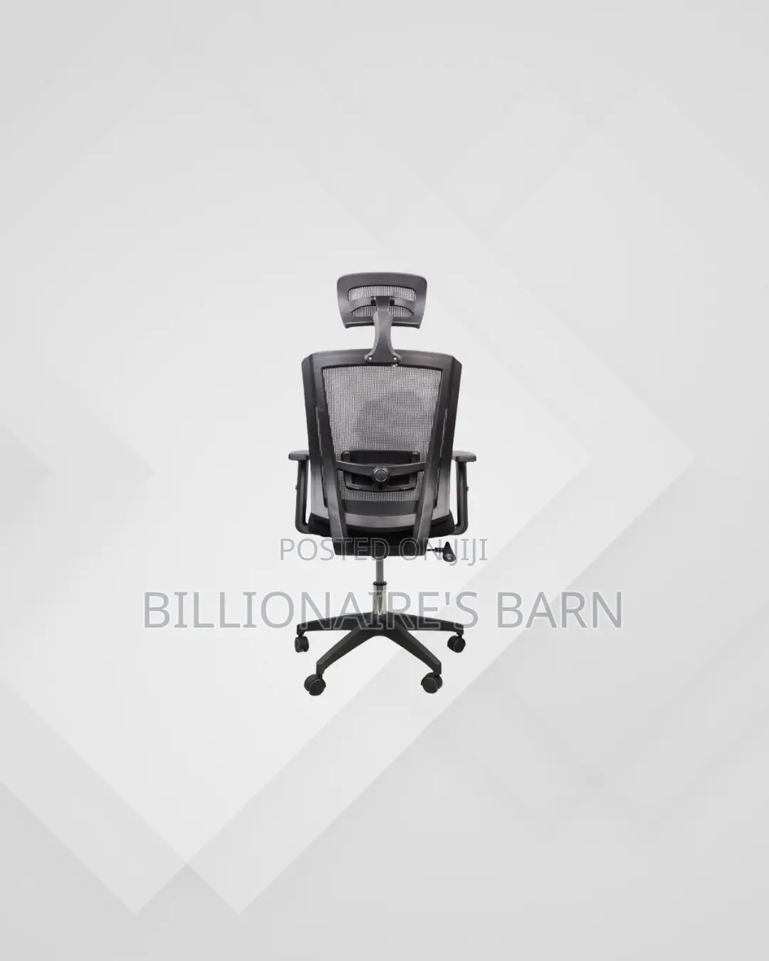 Black Mesh Chair With Nylon Base for Everyday Seating Comfort