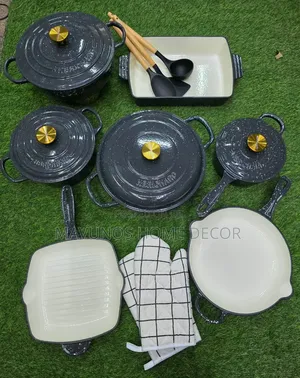 Premium 12-Piece Enamel Cast Iron Cookware Set